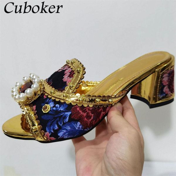 slippers brand designer retro women peep toe pearl decor chunky heel runway flower colorful party dress, Black
slippers brand designer retro women peep toe pearl decor chunky heel runway flower colorful party dress, Black