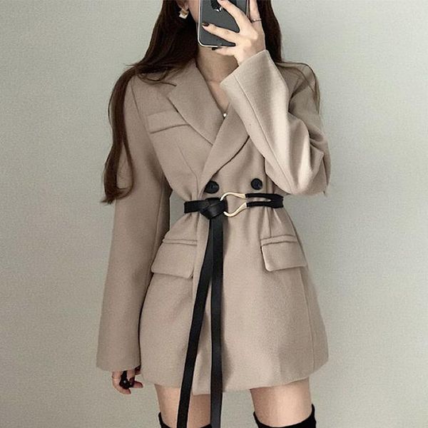 women's suits & blazers autumn korean fashion design suit jackets women elegant v neck loose lady blazer with belt office style black c, White;black
women's suits & blazers autumn korean fashion design suit jackets women elegant v neck loose lady blazer with belt office style black c, White;black