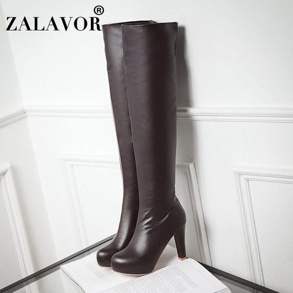 boots zalavor over knee women zipper solid color platform high heel shoes winter slim warm long footwear size 34-43, Black
boots zalavor over knee women zipper solid color platform high heel shoes winter slim warm long footwear size 34-43, Black