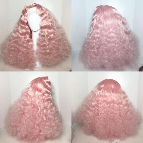 long curly pink synthetic lace front wigs party wig for women daily wear glueless preplucked heat resistant fiber hair, Black
long curly pink synthetic lace front wigs party wig for women daily wear glueless preplucked heat resistant fiber hair, Black