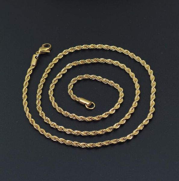 3mm twist chain necklace stainless steel 16-0 inches men women jewellery, Silver
3mm twist chain necklace stainless steel 16-0 inches men women jewellery, Silver