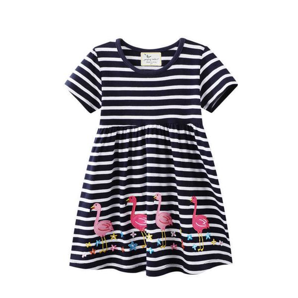 jumping meters summer flamingo embroidery baby stripe dresses fashion girls cotton princess costume animals dress 210529, Red;yellow
jumping meters summer flamingo embroidery baby stripe dresses fashion girls cotton princess costume animals dress 210529, Red;yellow