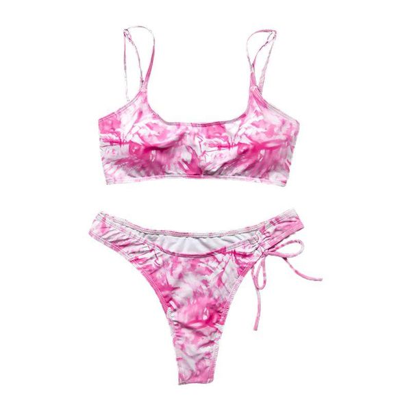 women 2pcs bikini set pink gradient tie-dye print swimsuit strappy bra ruched drawstring thong push up bathing suit one-piece suits
women 2pcs bikini set pink gradient tie-dye print swimsuit strappy bra ruched drawstring thong push up bathing suit one-piece suits