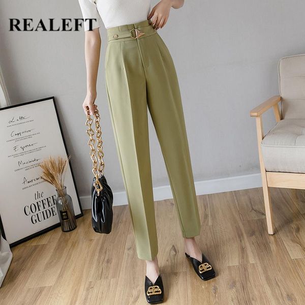 women's pants & capris realeft 2021 spring korean ol style women formal harem sashes pockets high waist office lady ankle-length, Black;white
women's pants & capris realeft 2021 spring korean ol style women formal harem sashes pockets high waist office lady ankle-length, Black;white