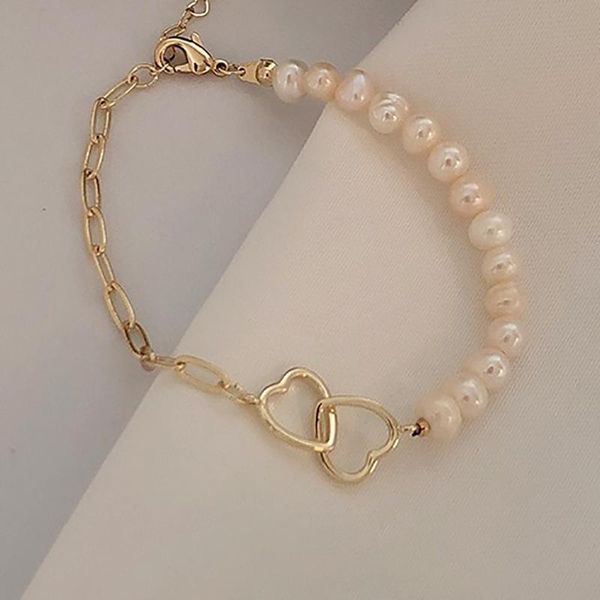 charm bracelets 2021 stainless steel chain pearl splicing heart-shaped clasp for woman korean fashion jewelry girl's, Golden;silver
charm bracelets 2021 stainless steel chain pearl splicing heart-shaped clasp for woman korean fashion jewelry girl's, Golden;silver