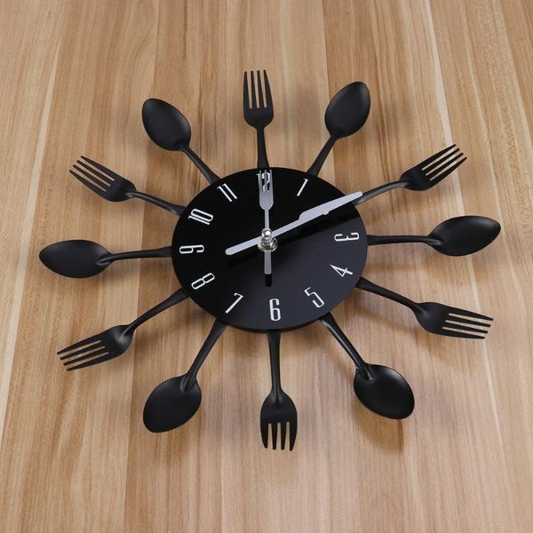 1pc wall clock spoon fork design stainless steel hanging for living room home decoration clocks
1pc wall clock spoon fork design stainless steel hanging for living room home decoration clocks