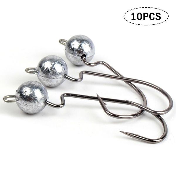 fishing hooks 10pcs/set 3.5g/5g/7g/10g/14g jig head worm crank fishhook for bass trout salmon
fishing hooks 10pcs/set 3.5g/5g/7g/10g/14g jig head worm crank fishhook for bass trout salmon