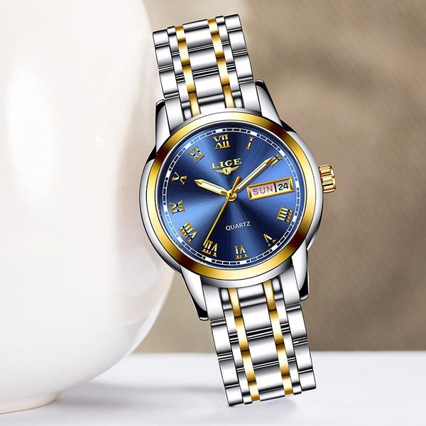 wristwatches lige fashion women watches gold blue ladies bracelet 2021 creative waterproof quartz watch for women+box, Slivery;brown
wristwatches lige fashion women watches gold blue ladies bracelet 2021 creative waterproof quartz watch for women+box, Slivery;brown