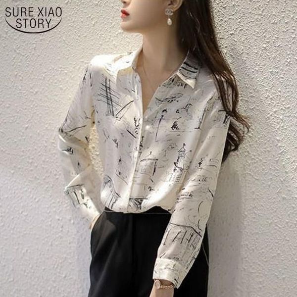 women's blouses & shirts blusas long sleeve loose woman's 2021 cotton print chiffon blouse women shirt button chic office lady clo, White
women's blouses & shirts blusas long sleeve loose woman's 2021 cotton print chiffon blouse women shirt button chic office lady clo, White