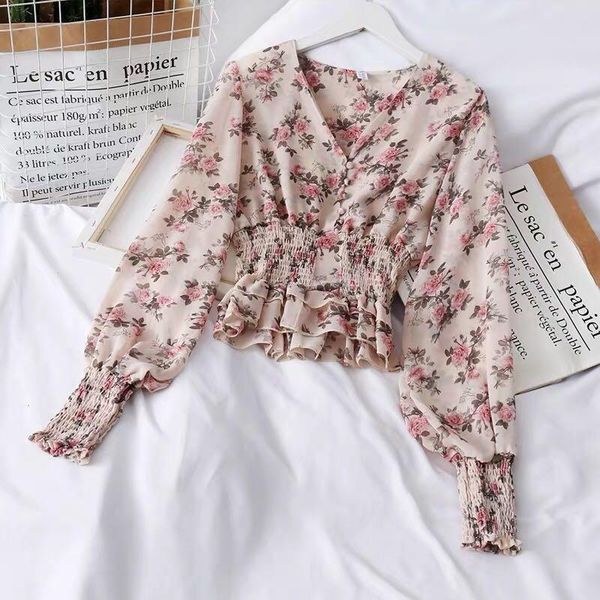 women's blouses & shirts skirt small shirt waist foreign style floral short with high pants princess gentle wind fairy chiffon girl, White
women's blouses & shirts skirt small shirt waist foreign style floral short with high pants princess gentle wind fairy chiffon girl, White