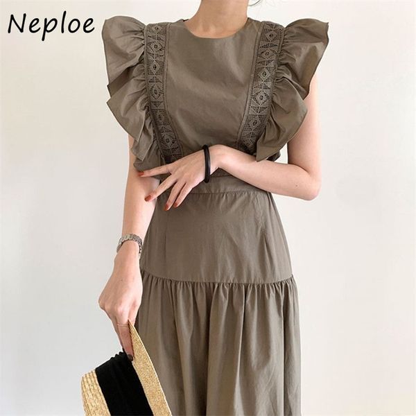 elegant lace patchwork solid dress women o neck flying short sleeve pullover vestidos high waist hip a line long robe 210422, Black;gray
elegant lace patchwork solid dress women o neck flying short sleeve pullover vestidos high waist hip a line long robe 210422, Black;gray
