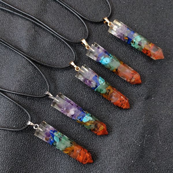 hexagonal prism seven chakras healing crystal pendulum pendant necklace charms for women men rope chain gift jewelry, Silver
hexagonal prism seven chakras healing crystal pendulum pendant necklace charms for women men rope chain gift jewelry, Silver