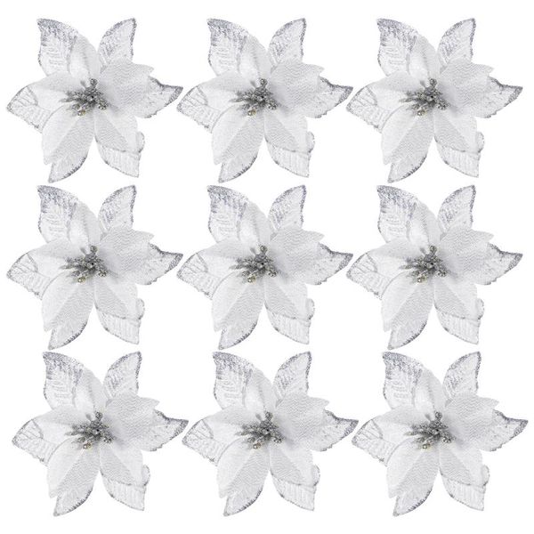 decorative flowers & wreaths stobok 24pcs christmas flower simulation gold powder tree decoration (silver)
decorative flowers & wreaths stobok 24pcs christmas flower simulation gold powder tree decoration (silver)