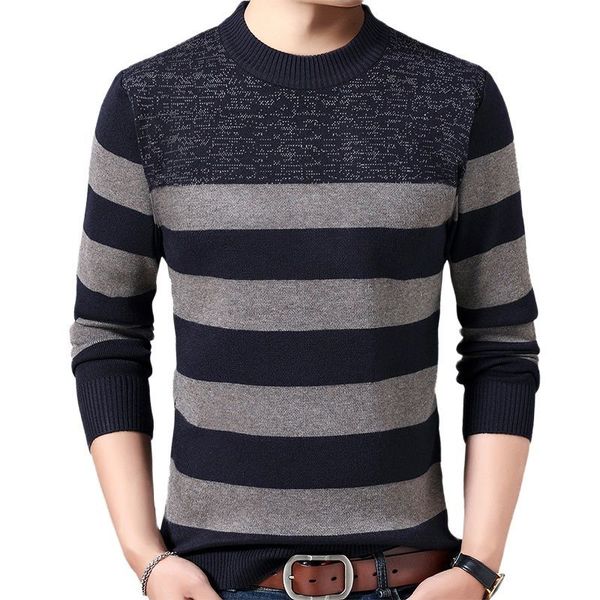 2021 casual thick warm winter striped knitted pull sweater men wear jersey drs pullover knit mens sweaters male fashions 02120, White;black
2021 casual thick warm winter striped knitted pull sweater men wear jersey drs pullover knit mens sweaters male fashions 02120, White;black