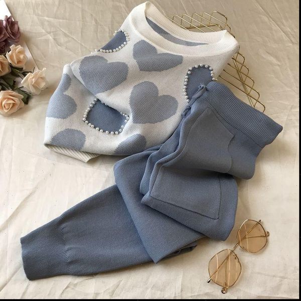 korean summer love printed womens tracksuits knitted 2 peice set short sleeve beading sweater female pants suit pink casual, Gray
korean summer love printed womens tracksuits knitted 2 peice set short sleeve beading sweater female pants suit pink casual, Gray
