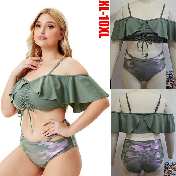 women's swimwear 2022 plus size xl-10xl bathing suit summer swimsuit bikinis woman large ruffle split beach, White;black
women's swimwear 2022 plus size xl-10xl bathing suit summer swimsuit bikinis woman large ruffle split beach, White;black