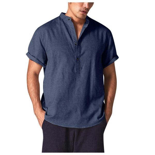 men's casual shirts fashion spring summer shirt cotton linen short sleeve solid button slim stand collar 2021 men clothes, White;black
men's casual shirts fashion spring summer shirt cotton linen short sleeve solid button slim stand collar 2021 men clothes, White;black
