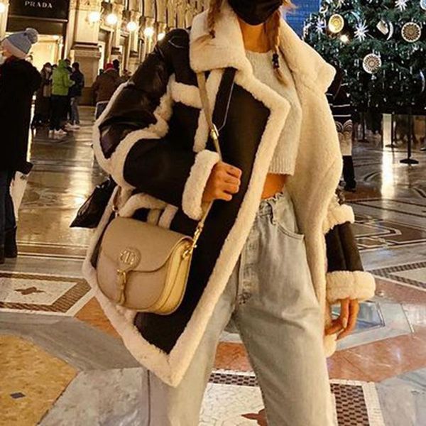 women's leather & faux fashion high imitation coats women elegant zipper pu jackets winter loose ladies, Black
women's leather & faux fashion high imitation coats women elegant zipper pu jackets winter loose ladies, Black