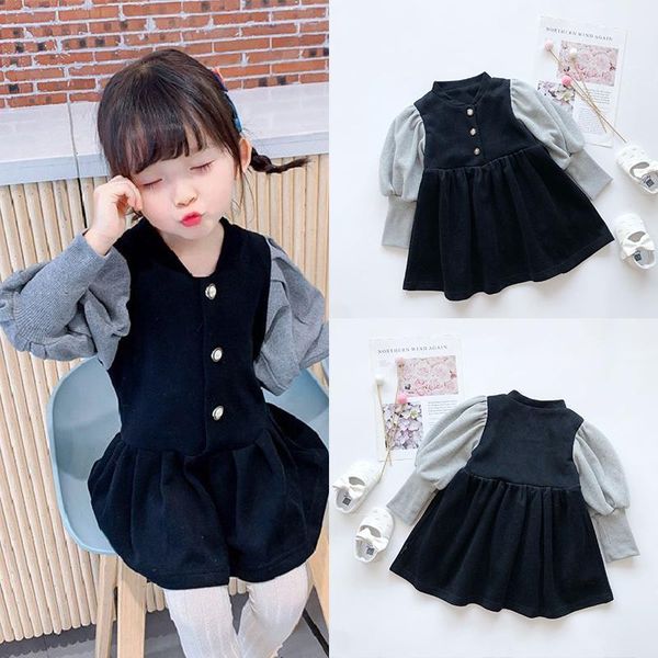 girl's dresses baby girls princess casual dress for 2-8y v neck patchwork button pleat puff sleeve thick knee length winter spring dail, Red;yellow
girl's dresses baby girls princess casual dress for 2-8y v neck patchwork button pleat puff sleeve thick knee length winter spring dail, Red;yellow