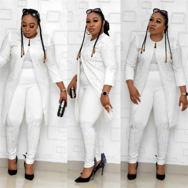 women's two piece pants 2021 clothing fashion popite commuting suit, heavy industry, drill and s bead three-piece set women, White
women's two piece pants 2021 clothing fashion popite commuting suit, heavy industry, drill and s bead three-piece set women, White