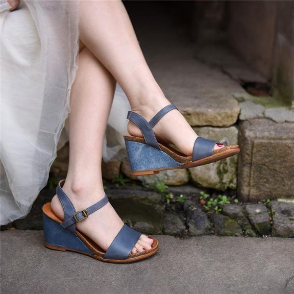 sandals artmu original fashion wedges for women 2021 strap buckle 8 cm high heeled handmade genuine leather casual, Black
sandals artmu original fashion wedges for women 2021 strap buckle 8 cm high heeled handmade genuine leather casual, Black
