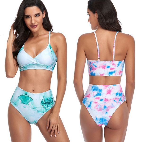 women's split 2021 swimsuit spring swimming pool gradient high waist bikini, White;black
women's split 2021 swimsuit spring swimming pool gradient high waist bikini, White;black
