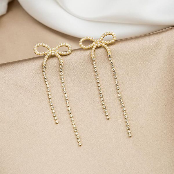dangle & chandelier yaologe 2021 gold color bowknot rhinestone drop earrings alloy ear accessories for women girls fashion party jewelry gif, Silver
dangle & chandelier yaologe 2021 gold color bowknot rhinestone drop earrings alloy ear accessories for women girls fashion party jewelry gif, Silver
