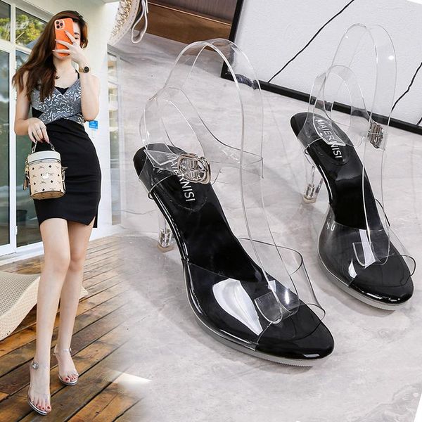 sandals female summer buckle mid-heel small fresh catwalk high heels heel 2021, Black
sandals female summer buckle mid-heel small fresh catwalk high heels heel 2021, Black