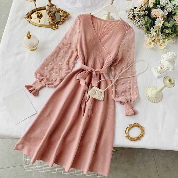 casual dresses autumn knitted women sashes lantern sleeve v-neck a-line es female high waisted chiffon patchwork vestido 1qy1, Black;gray
casual dresses autumn knitted women sashes lantern sleeve v-neck a-line es female high waisted chiffon patchwork vestido 1qy1, Black;gray