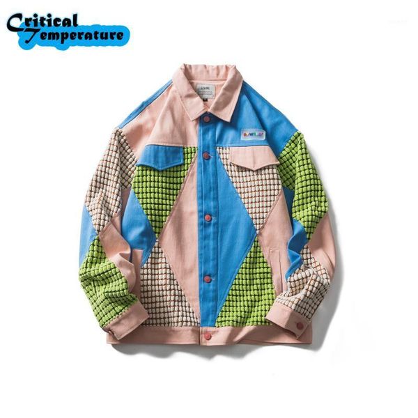 men's jackets hip hop denim jacket streetwear harajuku color block patchwork coat 2021 men autumn cotton casual outwear, Black;brown
men's jackets hip hop denim jacket streetwear harajuku color block patchwork coat 2021 men autumn cotton casual outwear, Black;brown