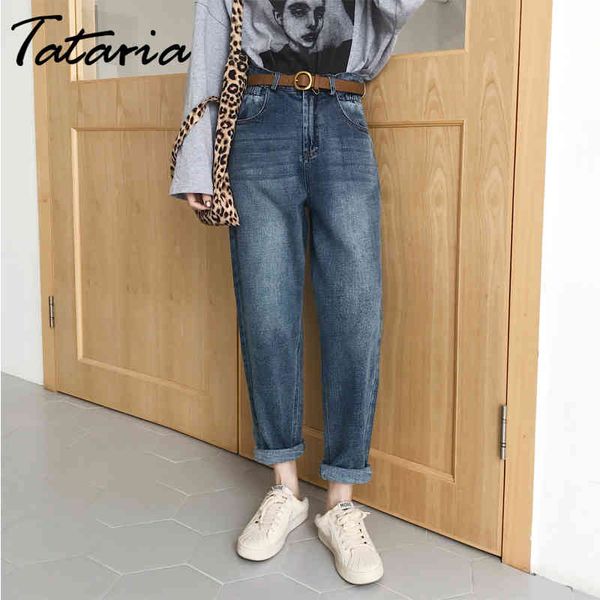 tataria women winter jeans for high waist female vintage boyfriend harem loose casual denim pants 210514, Blue
tataria women winter jeans for high waist female vintage boyfriend harem loose casual denim pants 210514, Blue