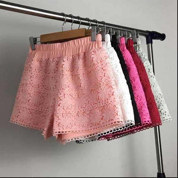 summer lace women short shorts out wear thin feminino elastic high waist white trousers c4078, White;black
summer lace women short shorts out wear thin feminino elastic high waist white trousers c4078, White;black