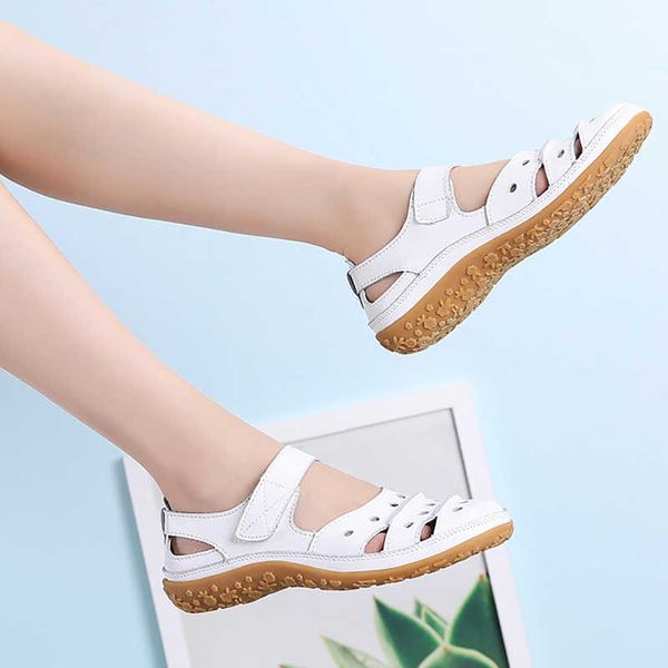 slippers summer shoes hook loop women sandals leather ladies retro hollow out woman flat platform comfort female casual footwear f, Black
slippers summer shoes hook loop women sandals leather ladies retro hollow out woman flat platform comfort female casual footwear f, Black