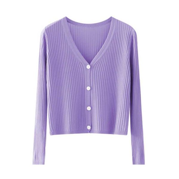 women's knits & tees cardigan women korean long sleeve summer cropped knitted v-neck thin ice silk sweaters ropa mujer, White
women's knits & tees cardigan women korean long sleeve summer cropped knitted v-neck thin ice silk sweaters ropa mujer, White