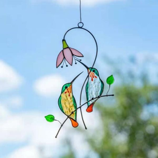 stained glass hummingbird window hangings decor, metal small bird decoration with hook, flat animal figure ornament garden decorations
stained glass hummingbird window hangings decor, metal small bird decoration with hook, flat animal figure ornament garden decorations