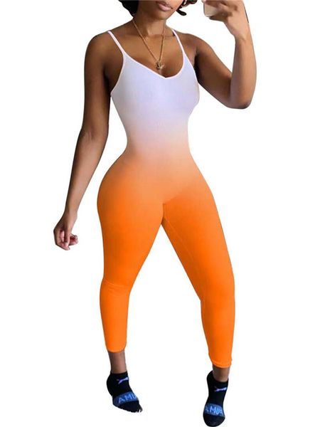gym clothing women gradient print jumpsuit, spaghetti straps u-shaped neck bodysuit casual style clothes, White;black
gym clothing women gradient print jumpsuit, spaghetti straps u-shaped neck bodysuit casual style clothes, White;black