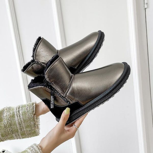 boots winter 2021 brand fur snow women's ankle fashion zipper short tube bright leather non-slip waterproof shoes for woman, Black
boots winter 2021 brand fur snow women's ankle fashion zipper short tube bright leather non-slip waterproof shoes for woman, Black