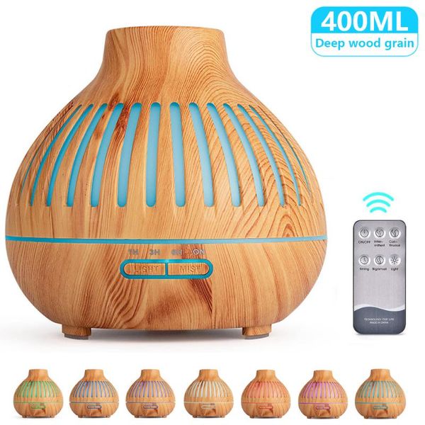 humidifiers 400ml wood essential oil diffuser ultrasonic usb air humidifier with 7 color led lights remote control office home difusor
humidifiers 400ml wood essential oil diffuser ultrasonic usb air humidifier with 7 color led lights remote control office home difusor