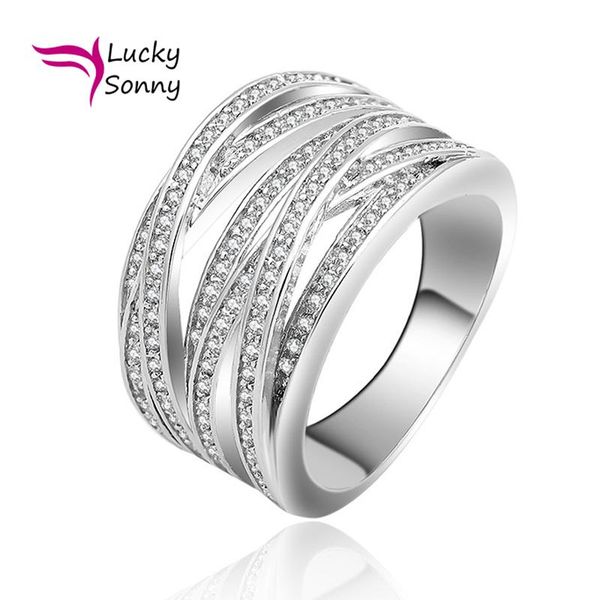 wedding rings lucky sonny ring fashion luxury engagement jewelry with 3a cz women anel joyas female anillos knot bijouterie, Slivery;golden
wedding rings lucky sonny ring fashion luxury engagement jewelry with 3a cz women anel joyas female anillos knot bijouterie, Slivery;golden
