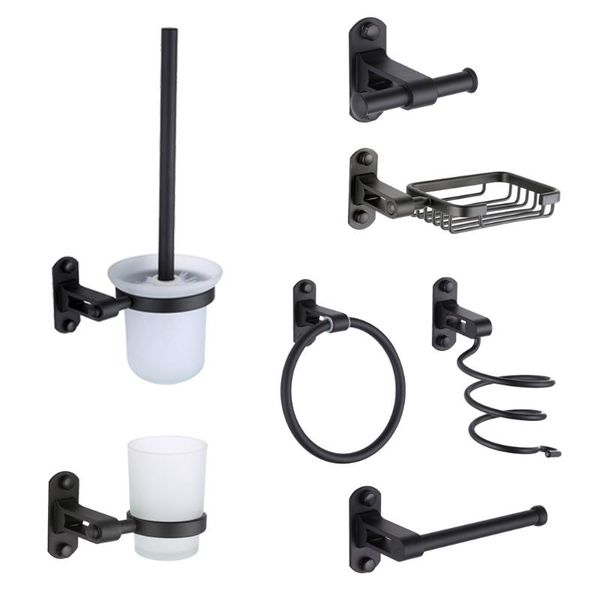 modern style all-in-one space aluminum bathroom hardware set with matte cup for house renovation bath accessory
modern style all-in-one space aluminum bathroom hardware set with matte cup for house renovation bath accessory
