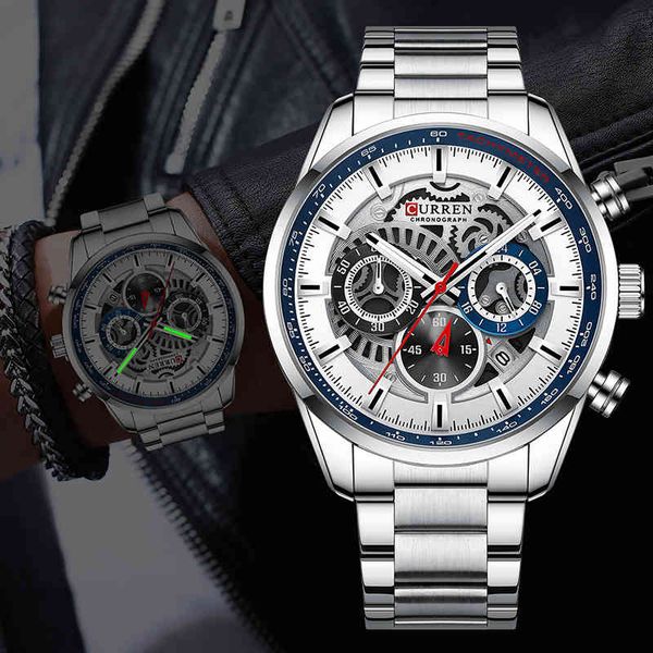 curren watches for men brand fashion sport mens watch stainless steel waterproof clock chronograph quartz wristwatch male 210517, Slivery;brown
curren watches for men brand fashion sport mens watch stainless steel waterproof clock chronograph quartz wristwatch male 210517, Slivery;brown