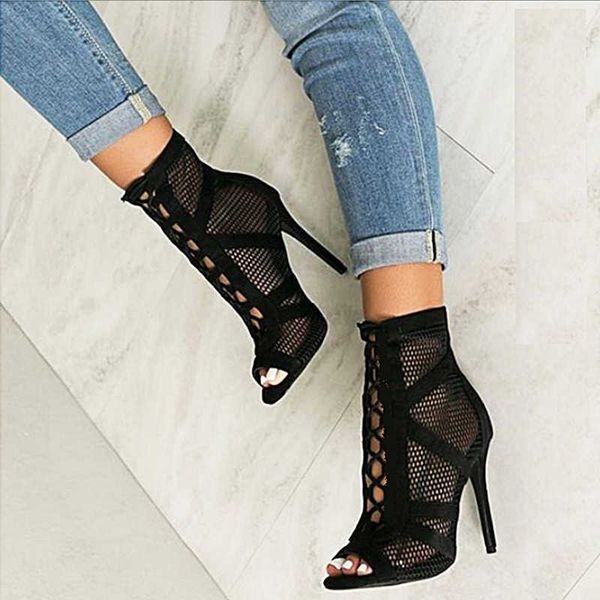 2022 classic luxury fashion basic sandals boots women high heels pumps designer hollow out mesh lace-up cross-tied party shoes roman style e, Black
2022 classic luxury fashion basic sandals boots women high heels pumps designer hollow out mesh lace-up cross-tied party shoes roman style e, Black