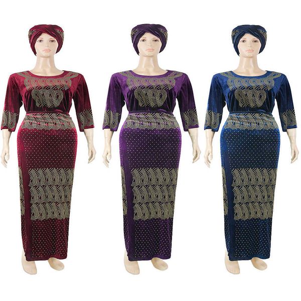 20213 pieces sets women clothes velvet skirt suit with turban african elegant party robe dashiki outfit muslim fashion dress, Red
20213 pieces sets women clothes velvet skirt suit with turban african elegant party robe dashiki outfit muslim fashion dress, Red
