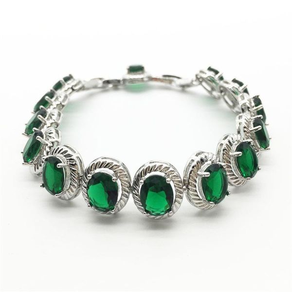 link, chain wholesale design egg shape green cubic zirconia tennis bracelets for women wedding gift jewelry, Black
link, chain wholesale design egg shape green cubic zirconia tennis bracelets for women wedding gift jewelry, Black