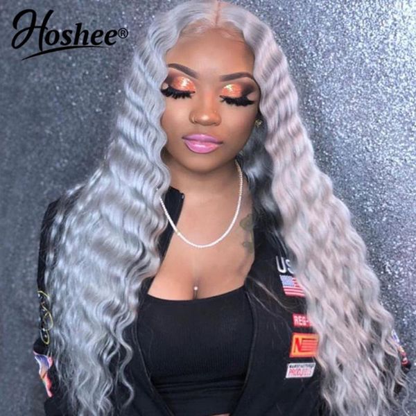 brazilian remy deep wave lace front human hair wigs for black women pre plucked gray ombre colored 150%, Black;brown
brazilian remy deep wave lace front human hair wigs for black women pre plucked gray ombre colored 150%, Black;brown