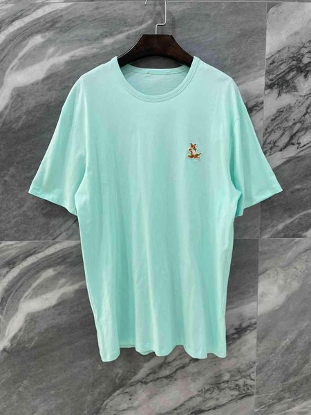 women's t-shirt niche design little embroidered colored cotton round neck mint green t-shirt, White
women's t-shirt niche design little embroidered colored cotton round neck mint green t-shirt, White