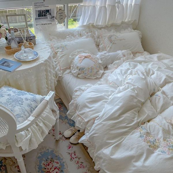 bedding sets milk fragrance girl heart all cotton washed embroidery four-piece quilt cover naked sleeping sheets bed 1.5/1.8 m
bedding sets milk fragrance girl heart all cotton washed embroidery four-piece quilt cover naked sleeping sheets bed 1.5/1.8 m