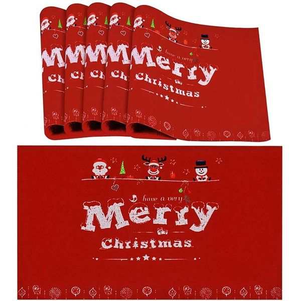 mats & pads ac86 -merry christmas placemats set of 6, with reindeer santa snowman printed, non-slip washable table
mats & pads ac86 -merry christmas placemats set of 6, with reindeer santa snowman printed, non-slip washable table