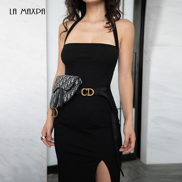 casual dresses 2021 summer women's hanging neck sling tube black knit dress bodycon slit birthday party club vestidos, Black;gray
casual dresses 2021 summer women's hanging neck sling tube black knit dress bodycon slit birthday party club vestidos, Black;gray