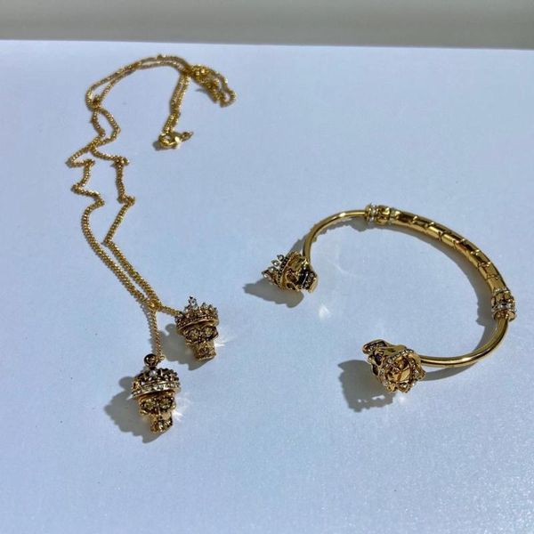 earrings & necklace brand fashion jewelry set bracelet gold plated skull party vintage pendant bone black crystal crown bangle design, Silver
earrings & necklace brand fashion jewelry set bracelet gold plated skull party vintage pendant bone black crystal crown bangle design, Silver